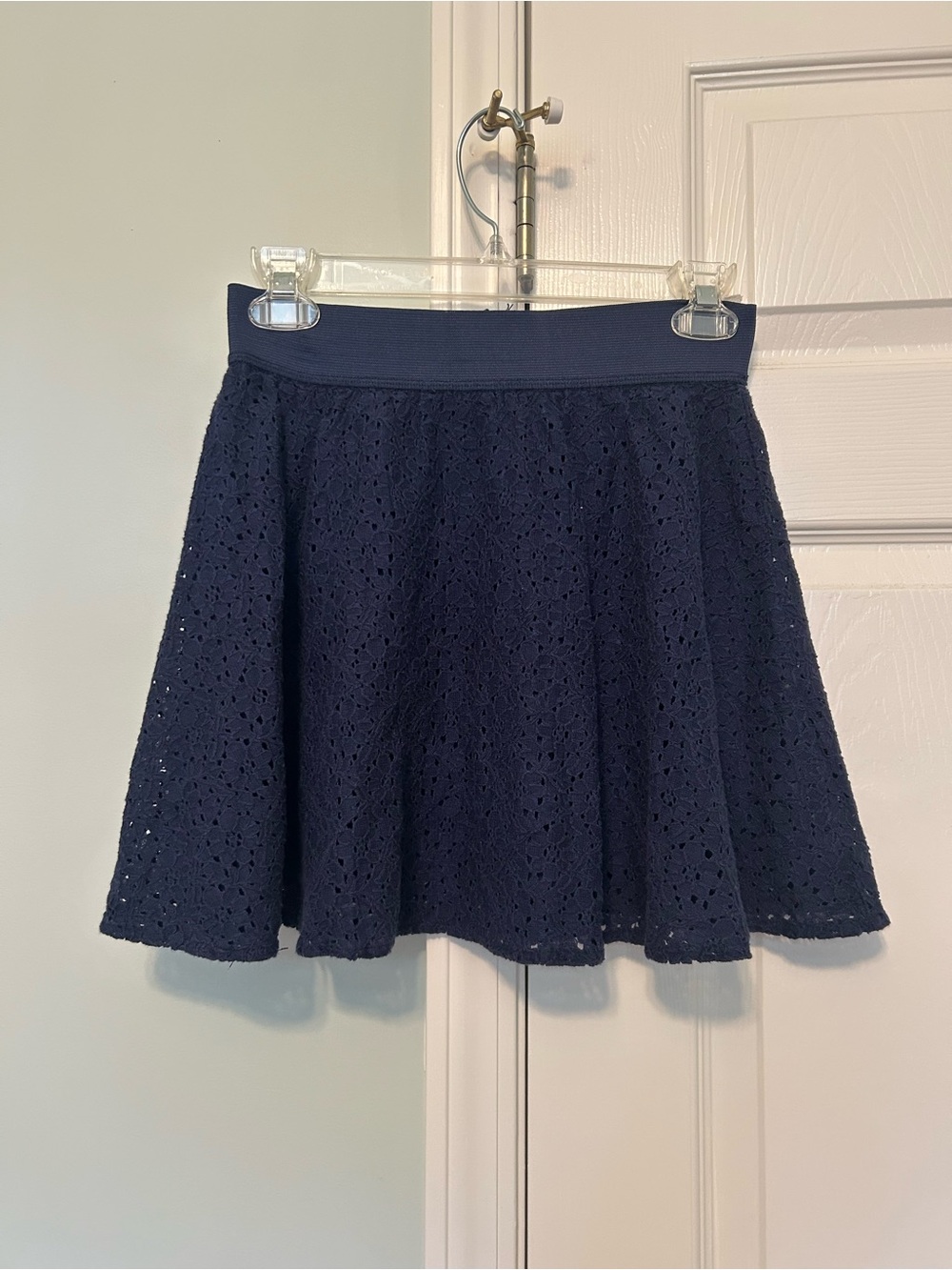 Arizona Jean Company Navy Eyelet Skater Skirt